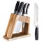Othello Classic Knife Set with Wooden Block Kitchen Knives, Silver CL-FK6 - alternate 1